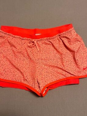 Nike Coral Micro-Dot Athletic Shorts